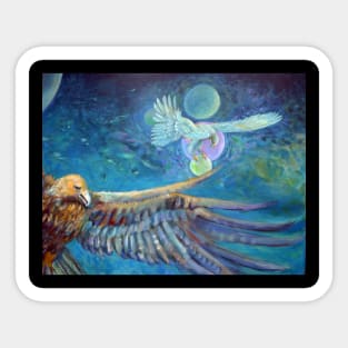 Cosmic Eagles Painting Sticker